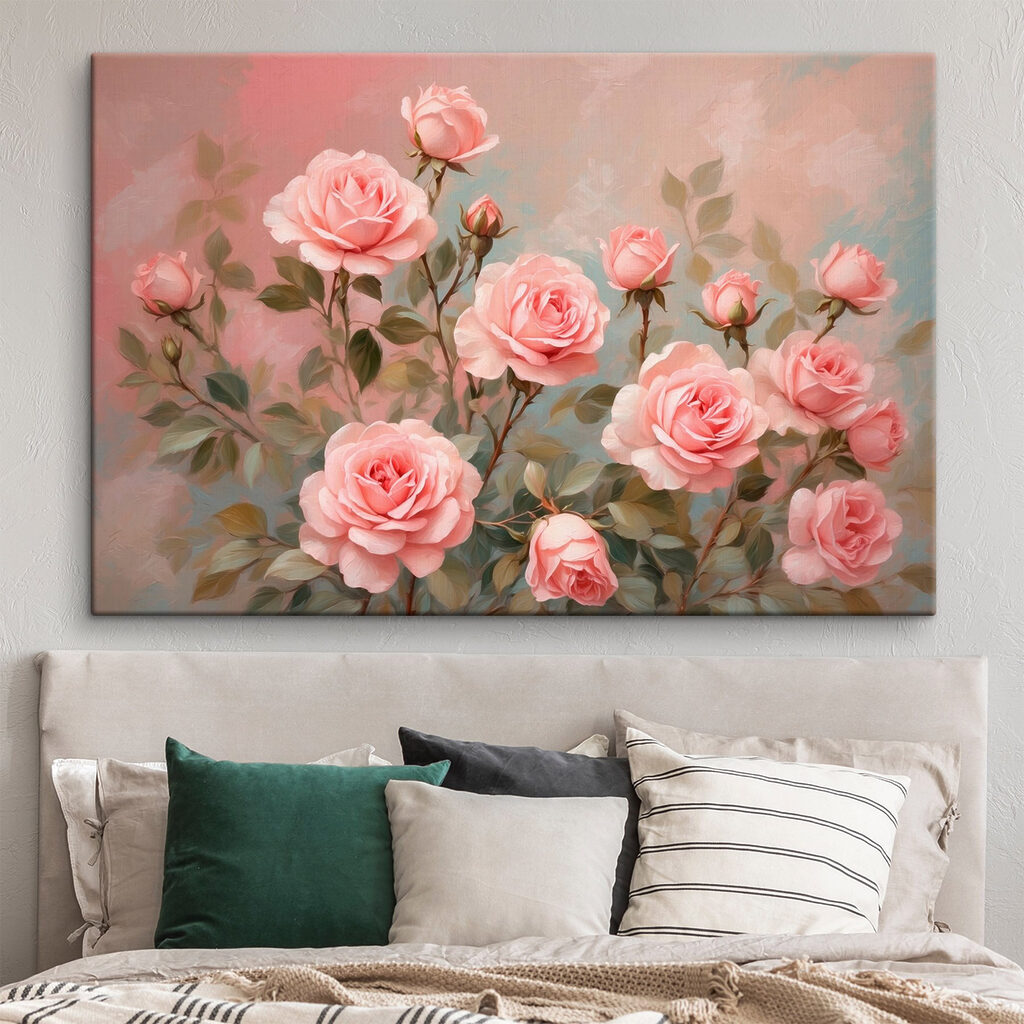 Rosas cor-de-rosa com botões — interior 1