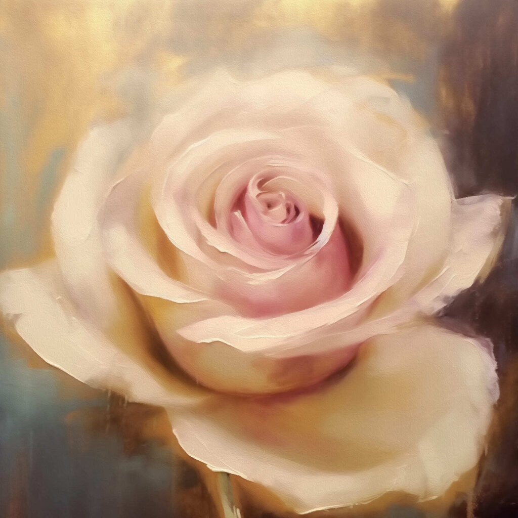 Rosa creme, centro rosado — design completo