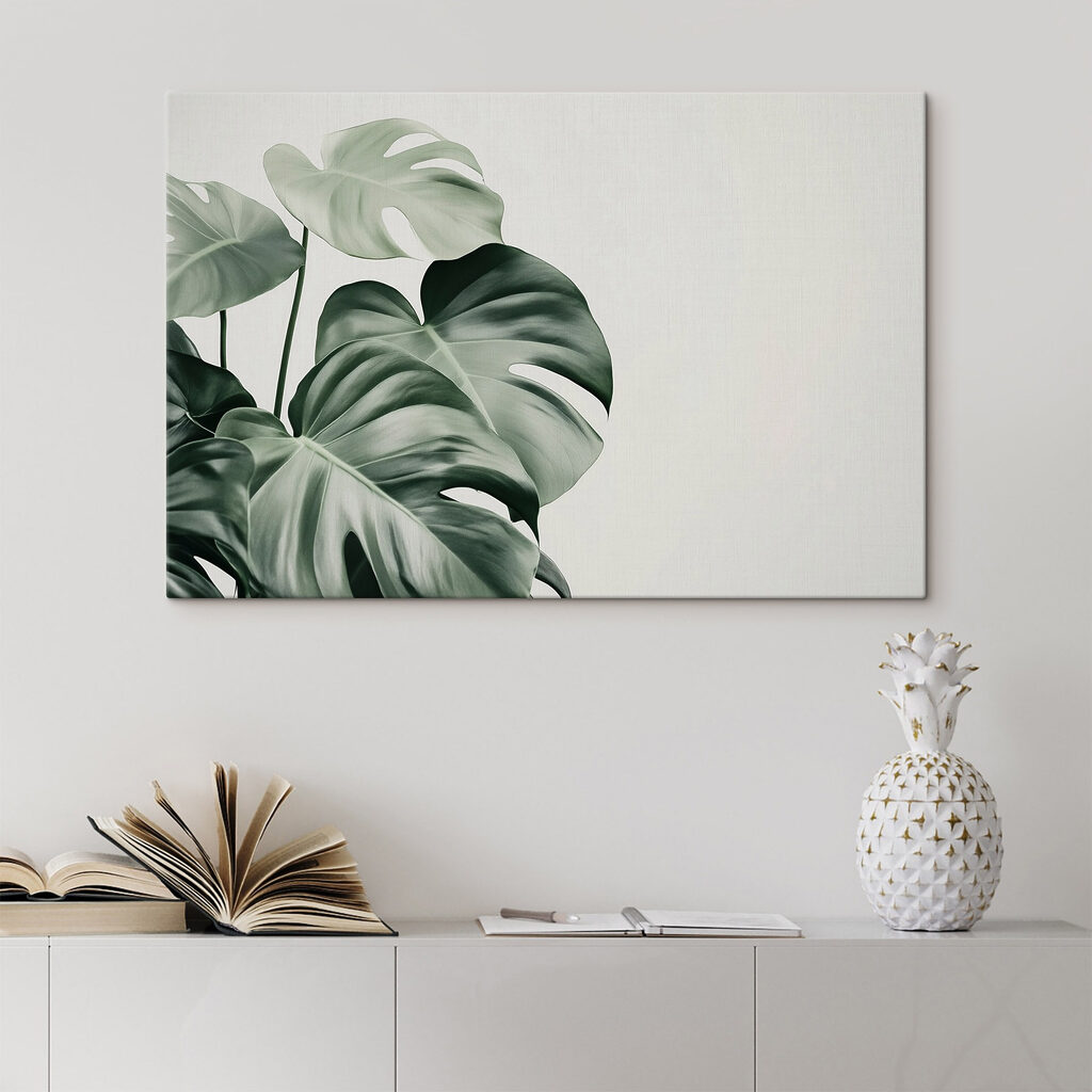 Monstera em verdes profundos — interior 1