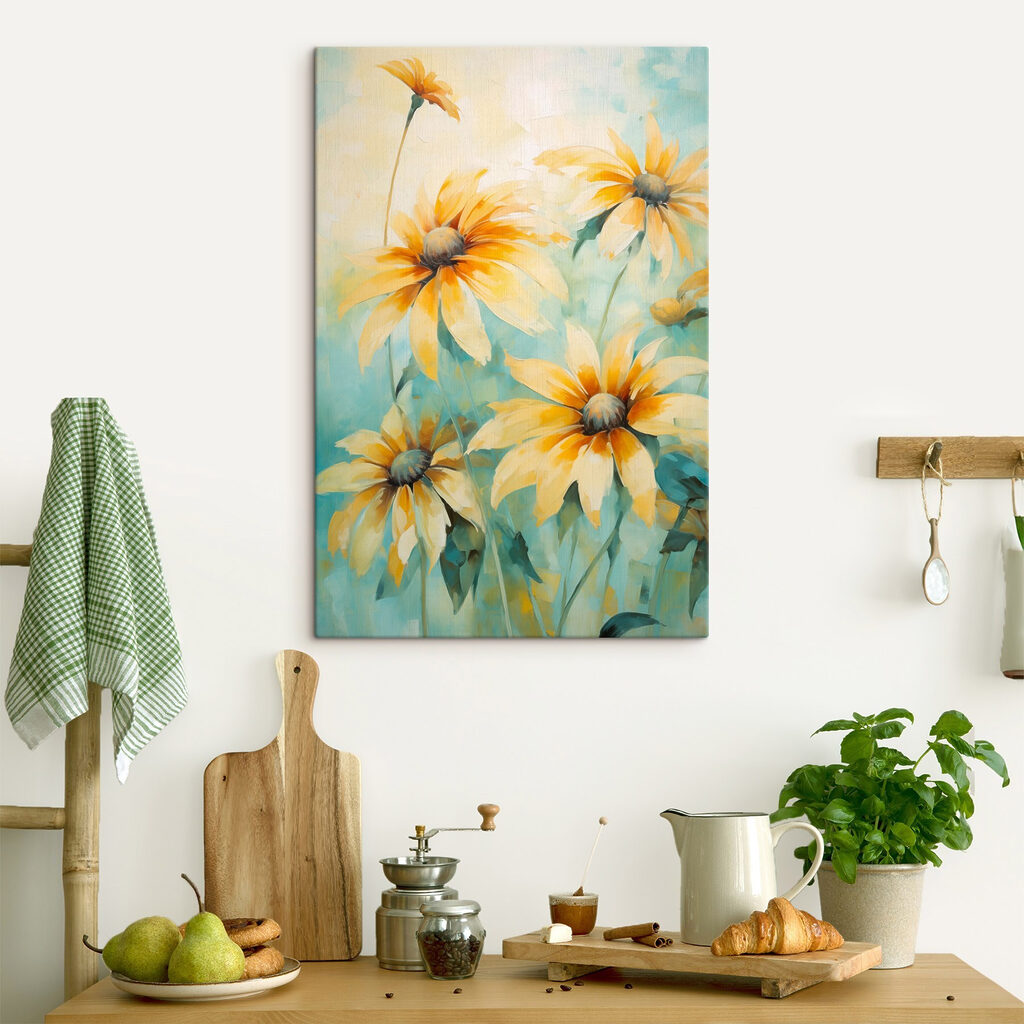 Flores amarelas, hastes longas — interior 2