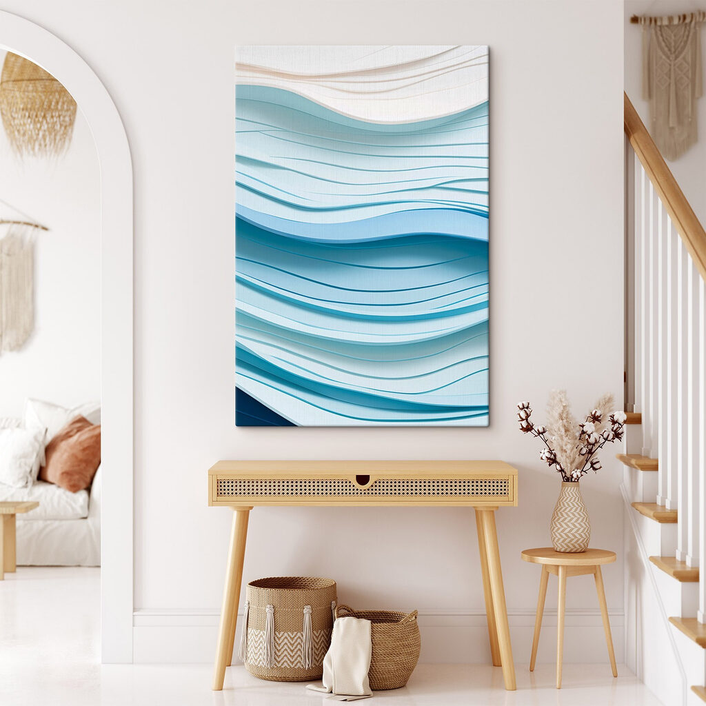 Ondas em azul vivo — interior 2