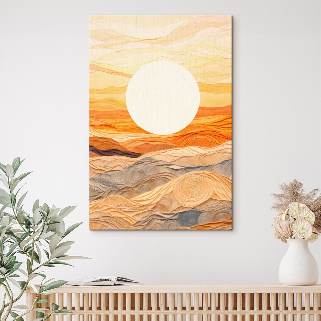 Sol sobre montes alaranjados — interior 2
