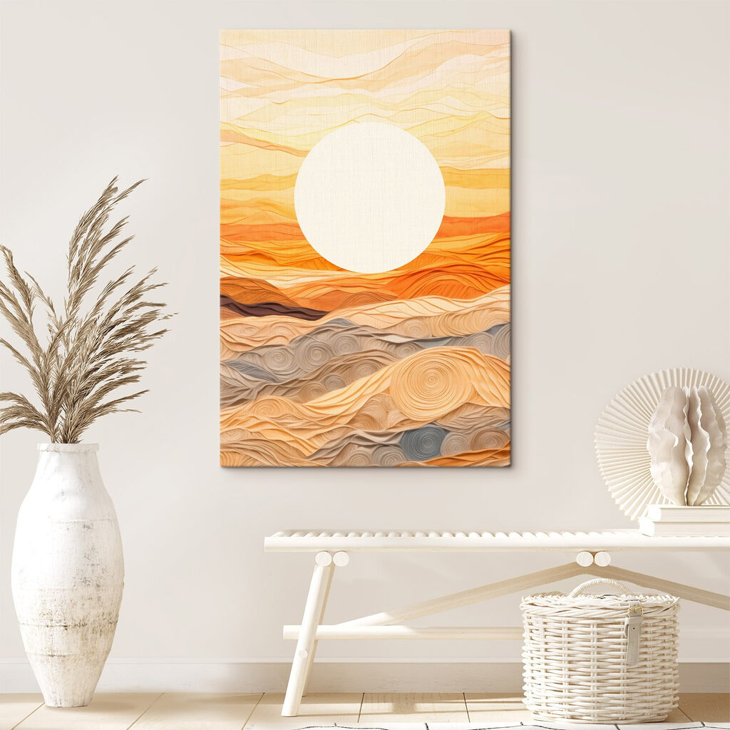 Sol sobre montes alaranjados — interior 1