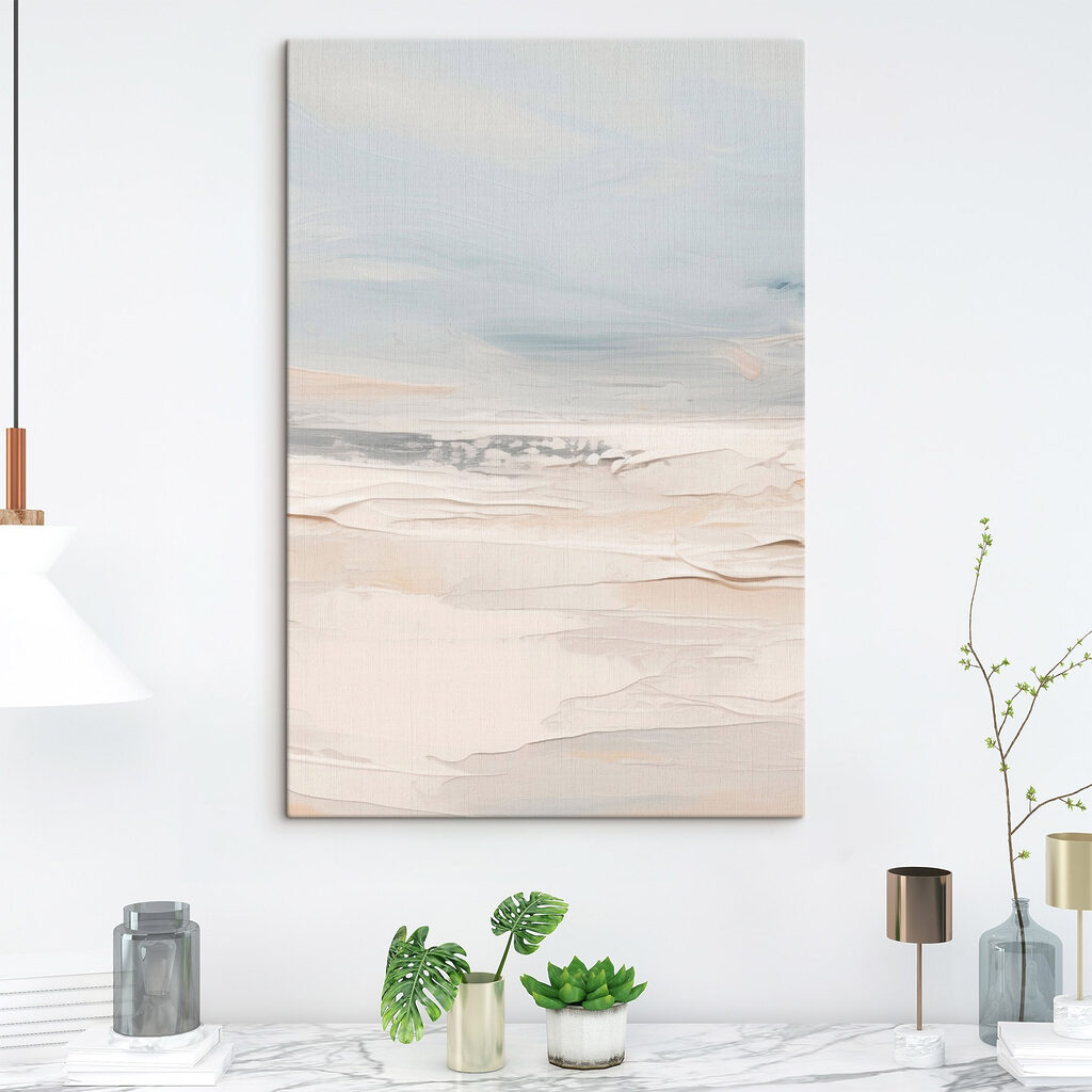Rebentação calma, tons pastel — interior 1