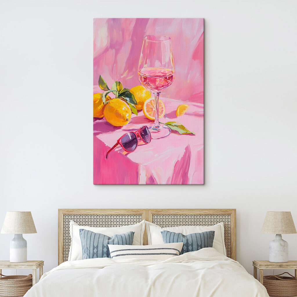 Vinho rosé e limões — interior 2