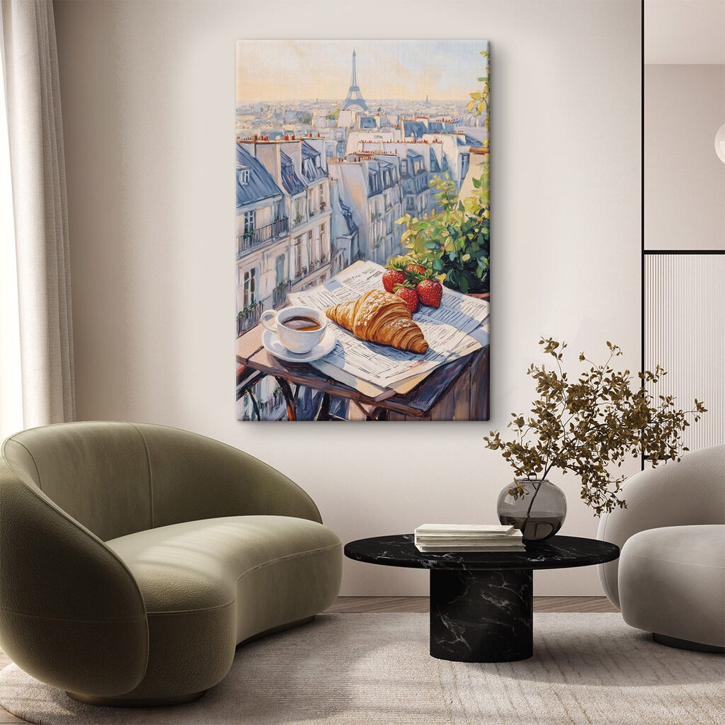 Manhã sobre Paris num interior