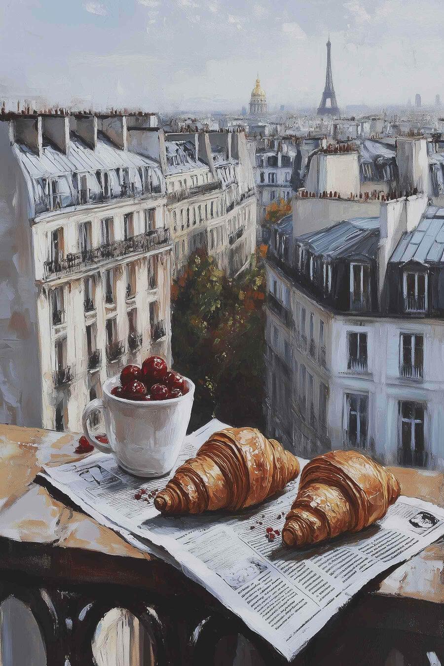 Croissants sobre Paris — design completo