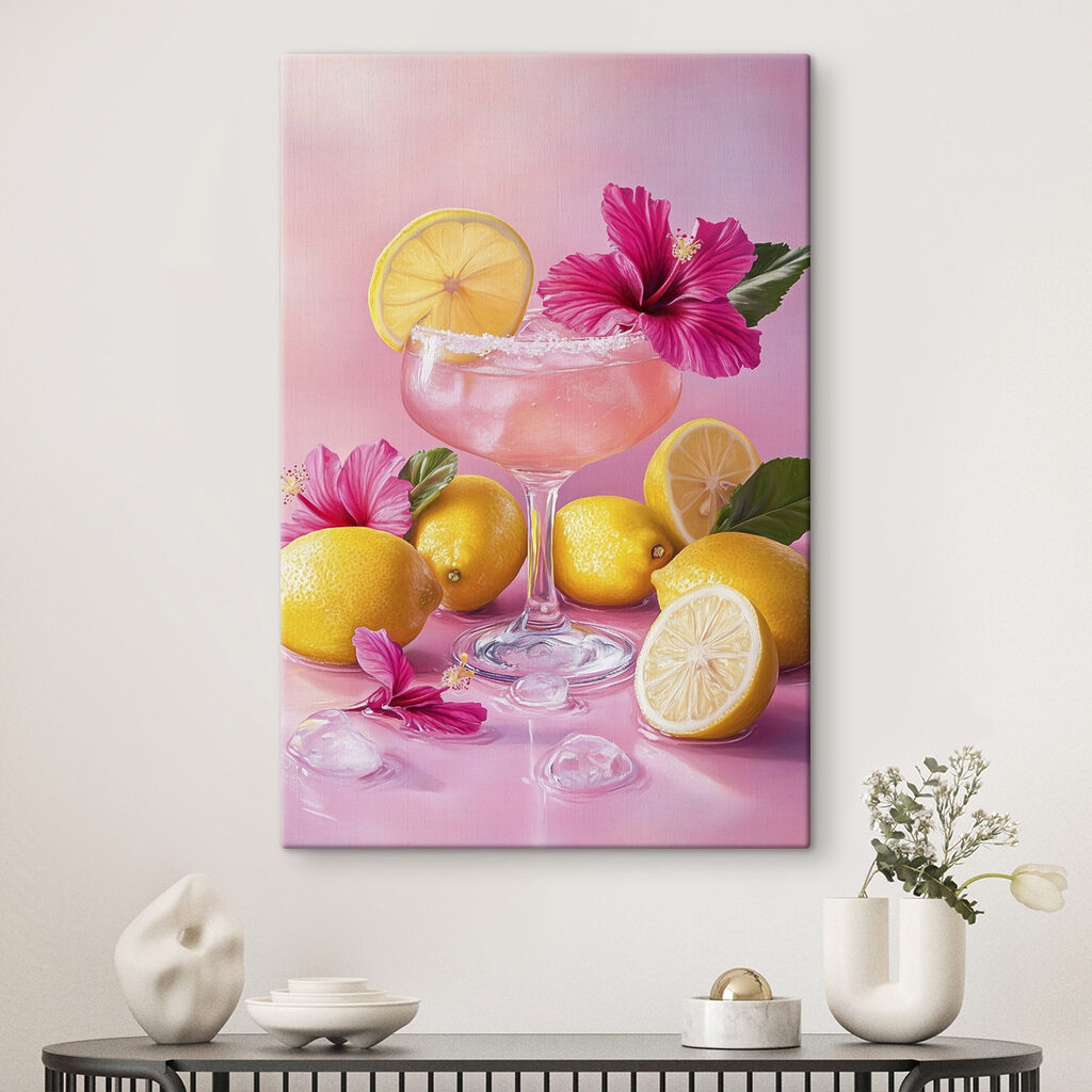 Cocktail entre flores rosa — interior 2