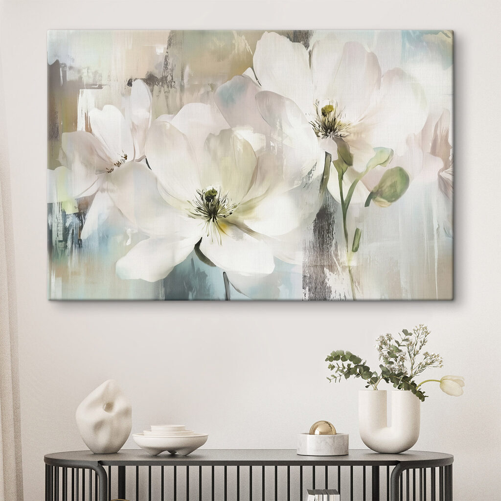 Flores grandes, luz suave — interior 1
