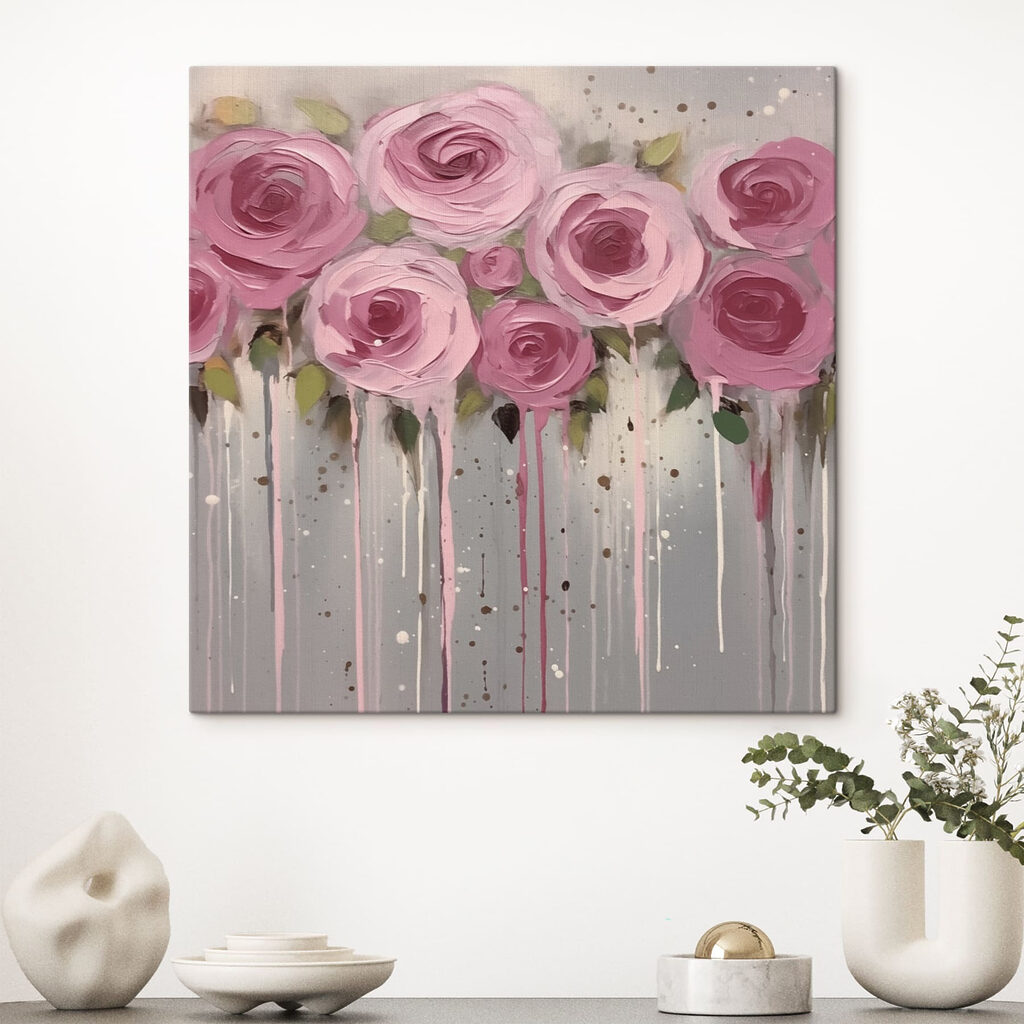 Rosas cor-de-rosa e salpicos — interior 2