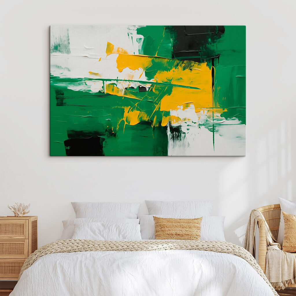 Pinceladas verdes e amarelas — interior 2