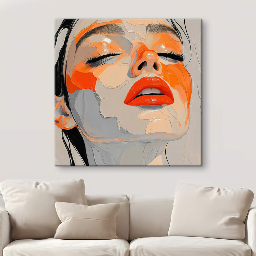 Rosto em laranja — interior 1