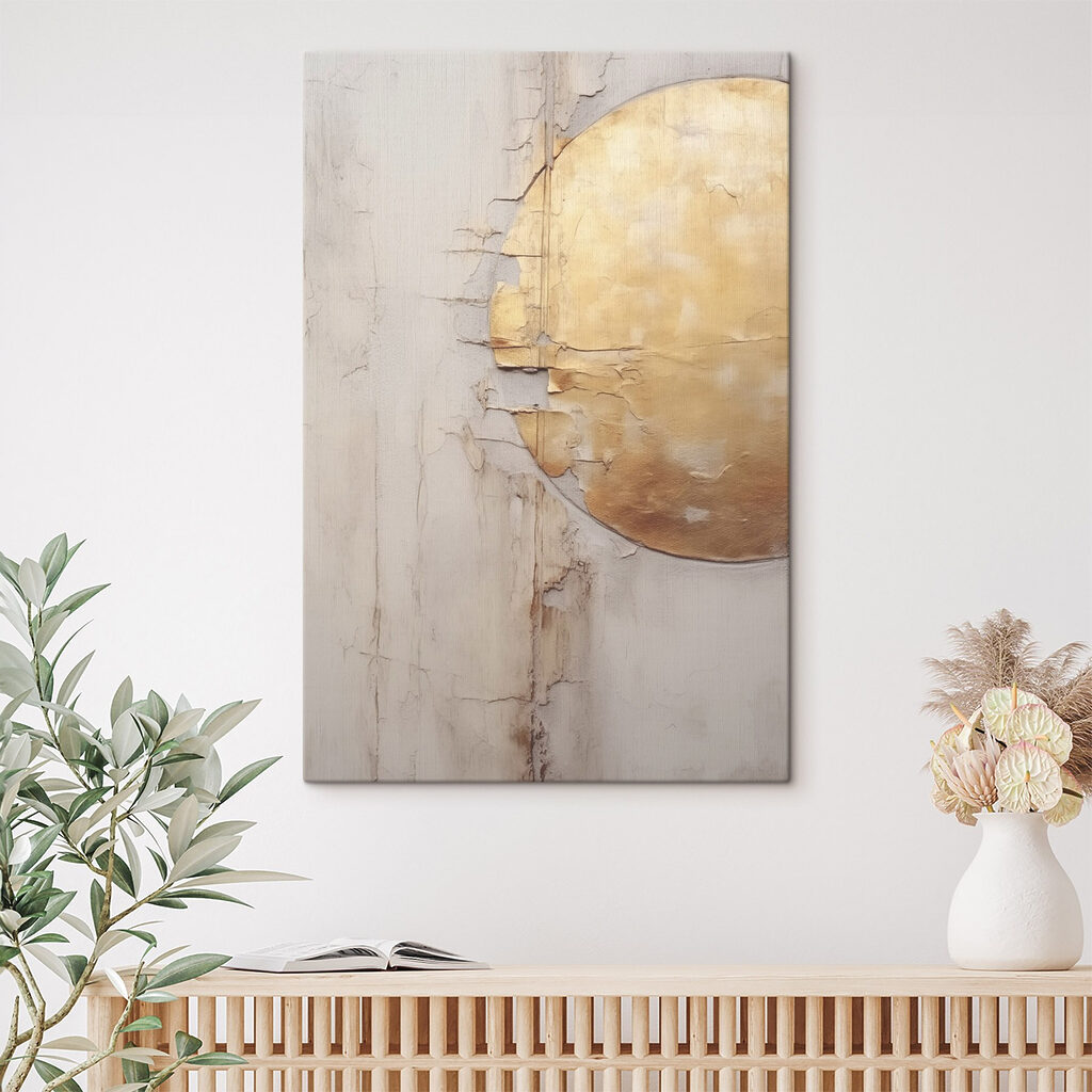 Círculo dourado num interior