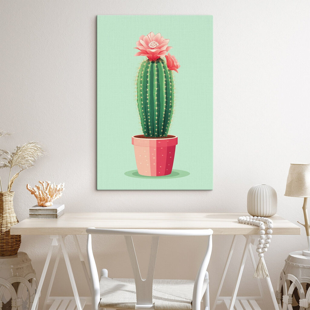 Cato com flores cor-de-rosa — interior 1