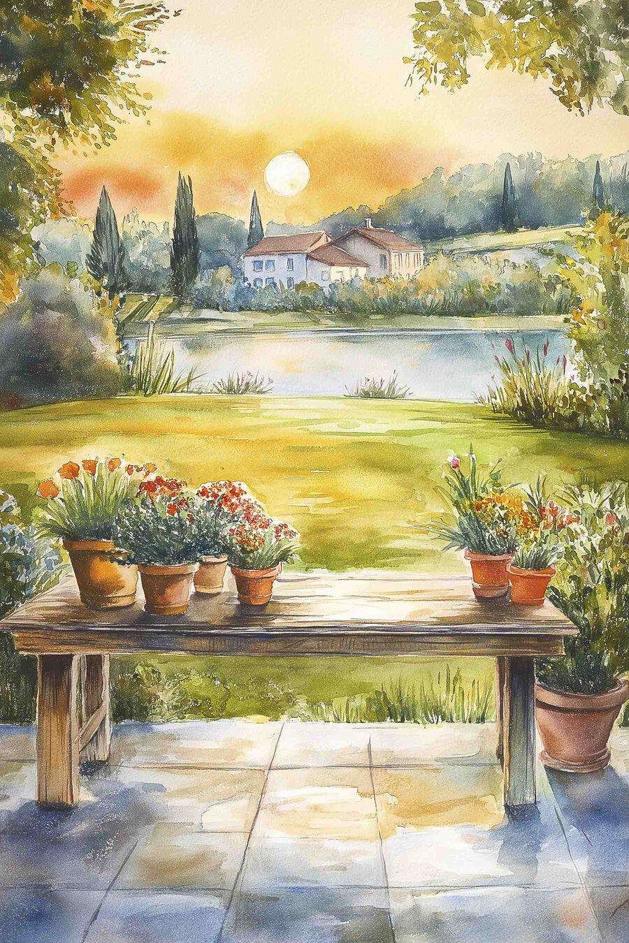 Vista sobre o lago — design completo