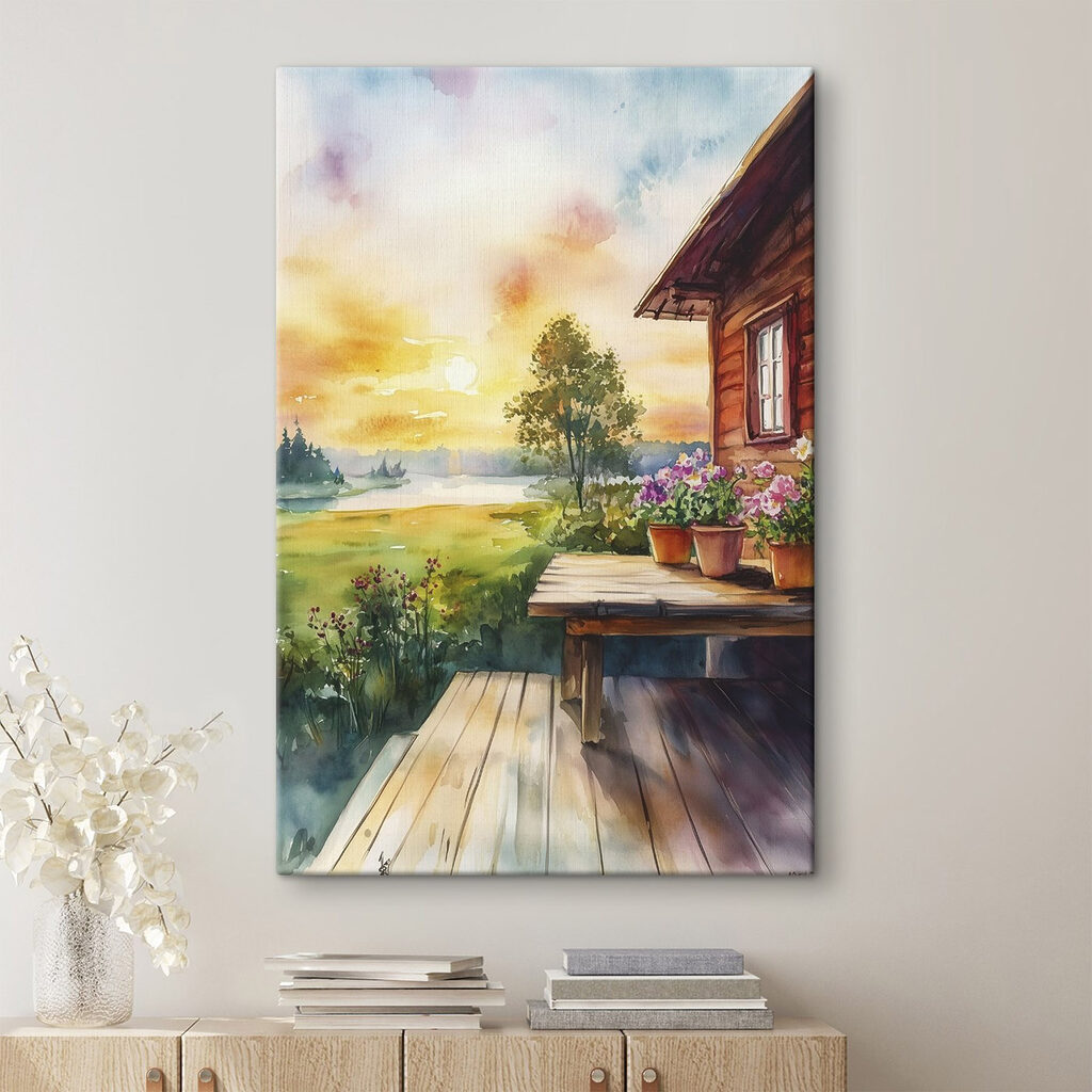 Varanda ao entardecer — interior 1