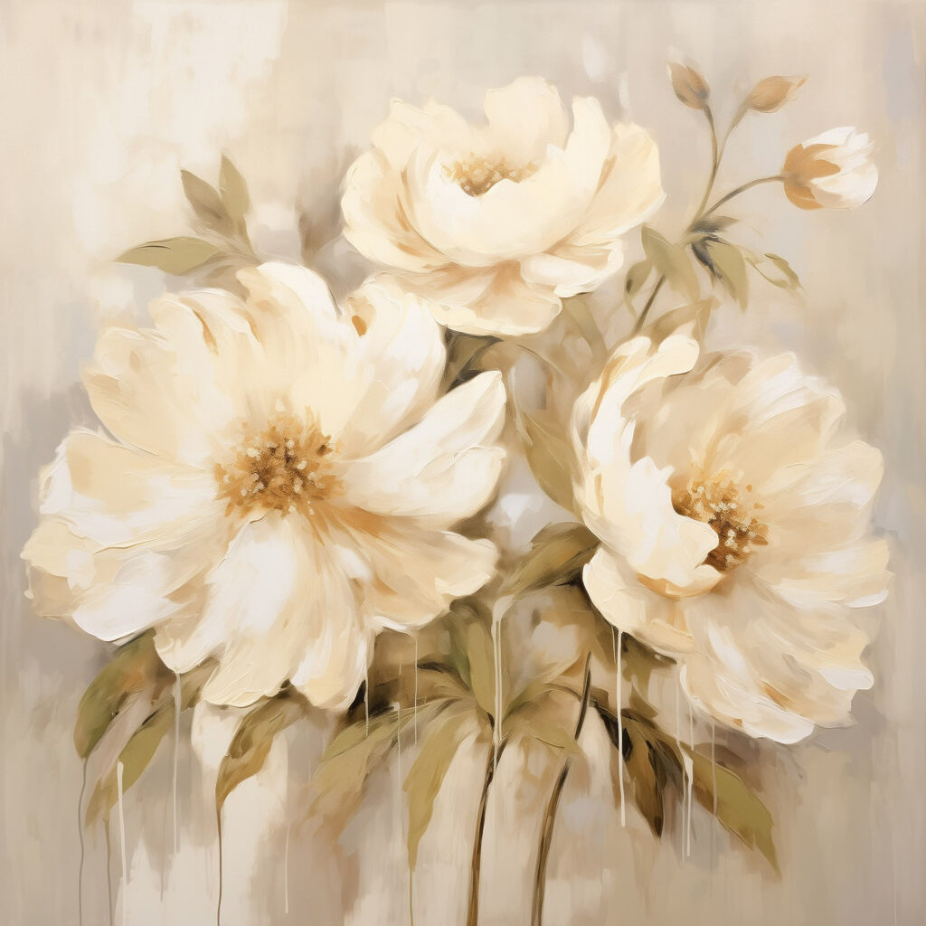 Flor aberta, centro dourado — design completo
