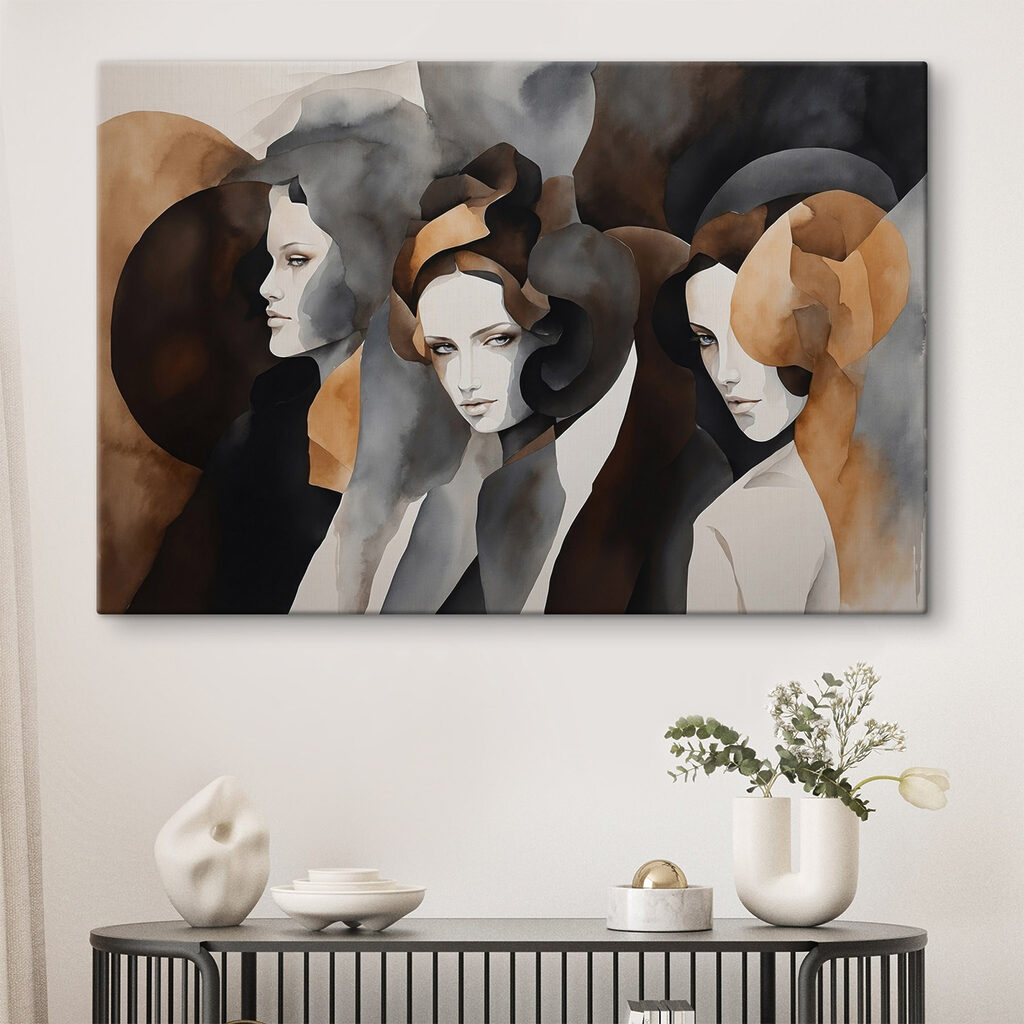 Três mulheres entre arcos — interior 1