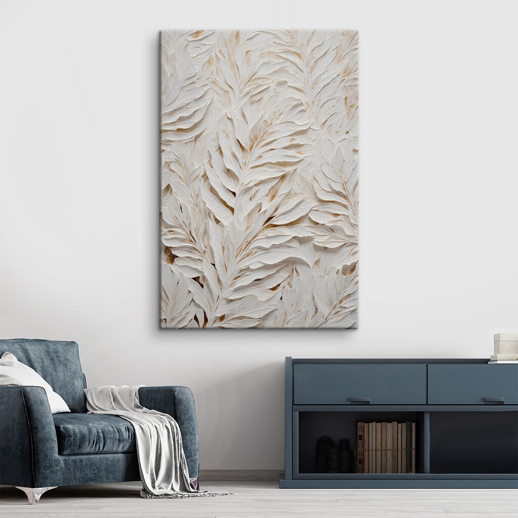 Folhas brancas com sombra — interior 2