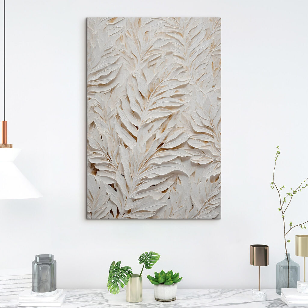 Folhas brancas com sombra — interior 3
