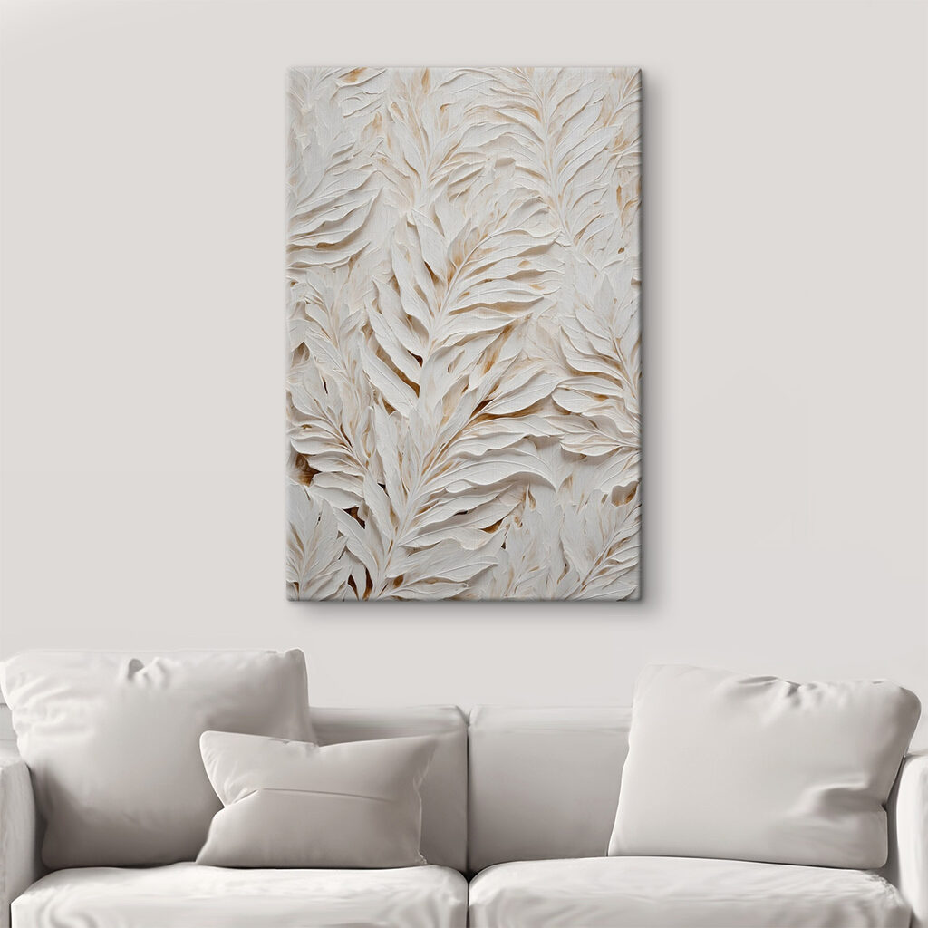 Folhas brancas com sombra — interior 1