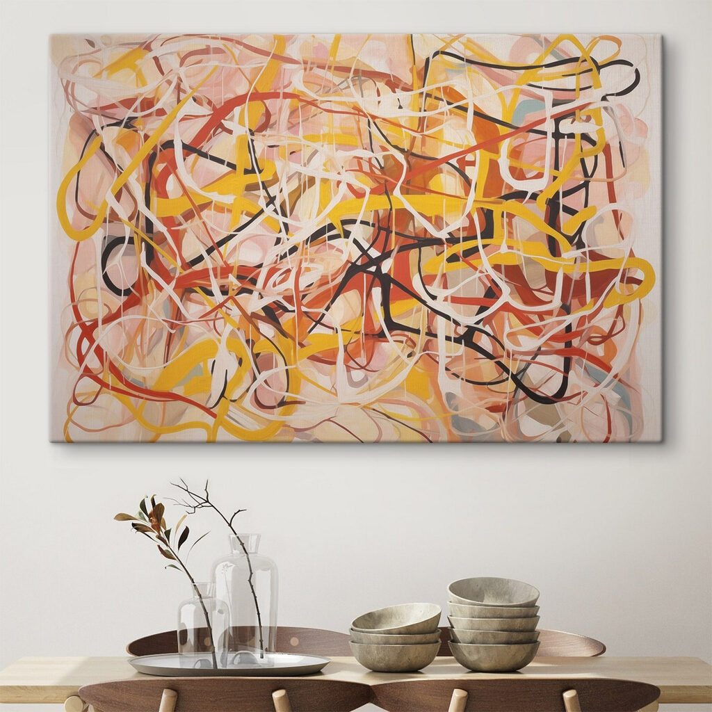 Linhas curvas coloridas — interior 1