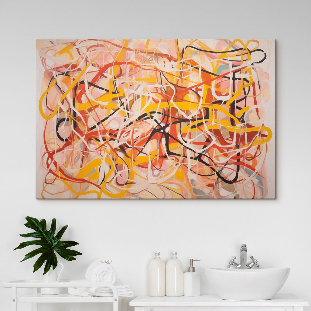 Linhas curvas coloridas — interior 2