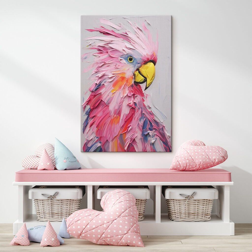 Cacatua com crista num interior