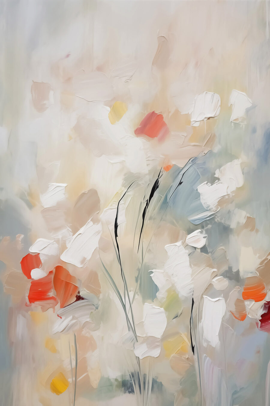 Flores em tons claros — design completo
