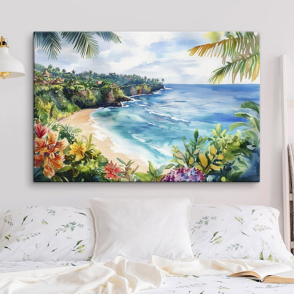 Baía tropical com flores — interior 1