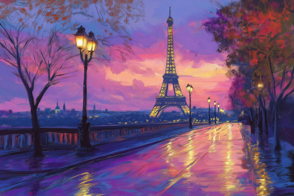 Paris ao crepúsculo — design completo