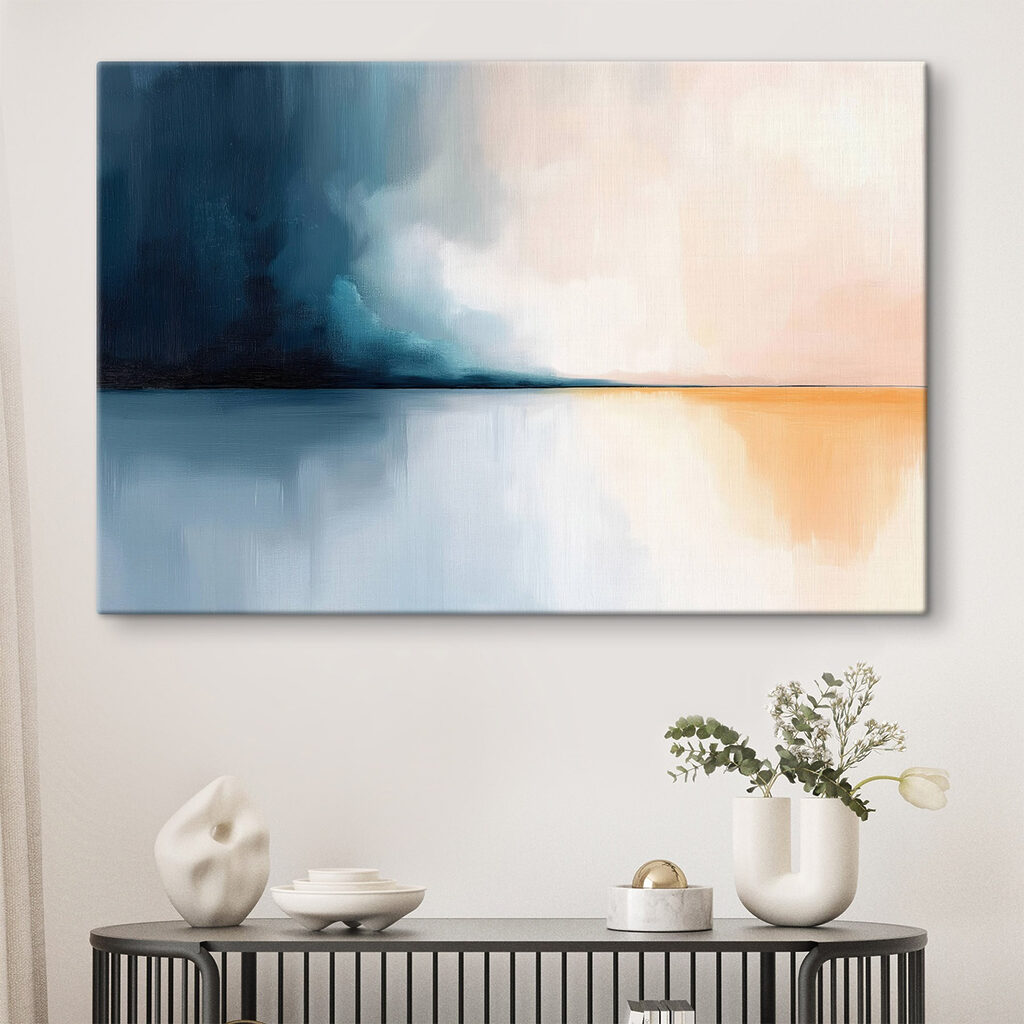 Horizonte azul com pêssego — interior 2