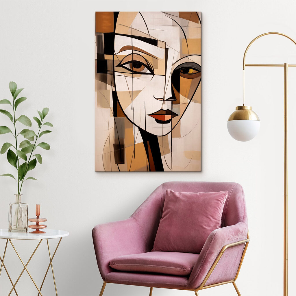 Rosto entre linhas finas — interior 1