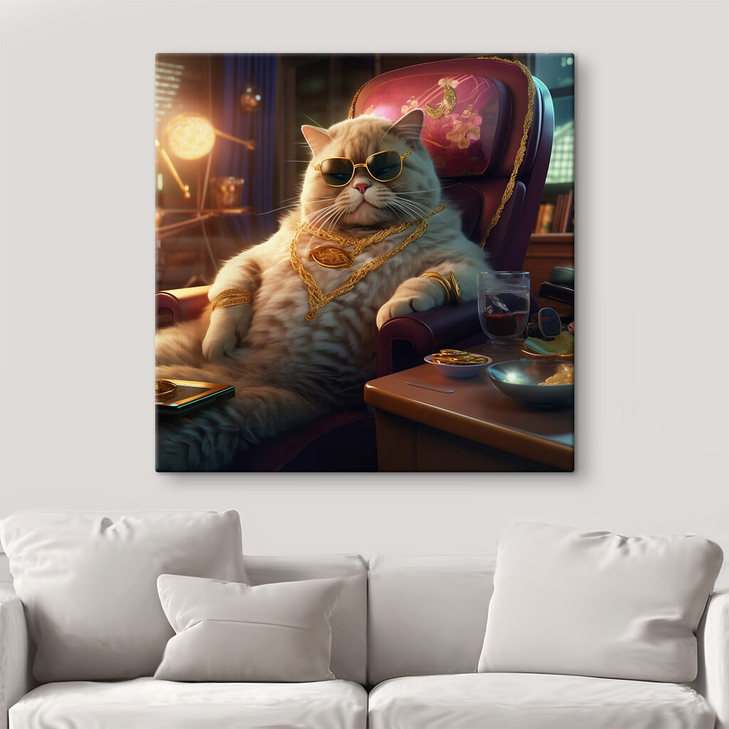Gato na poltrona — interior 2