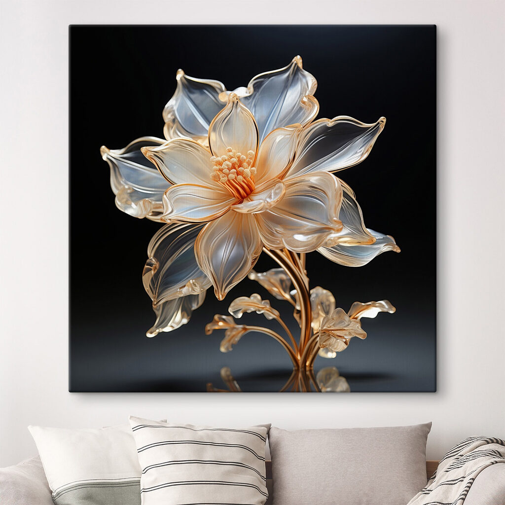 Flor azul dourada — interior 2
