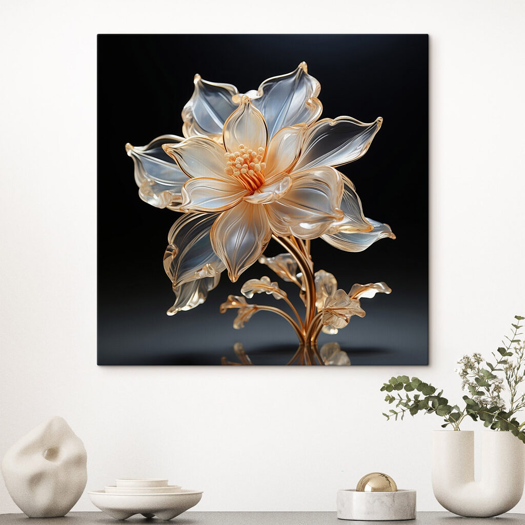 Flor azul dourada — interior 3