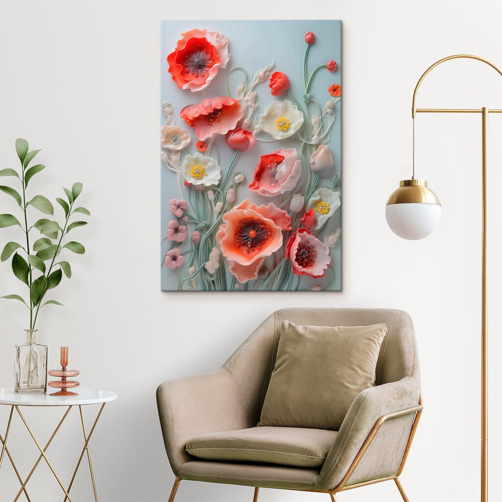 Papoilas em coral — interior 1