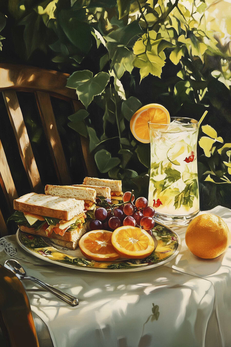 Almoço no jardim — design completo