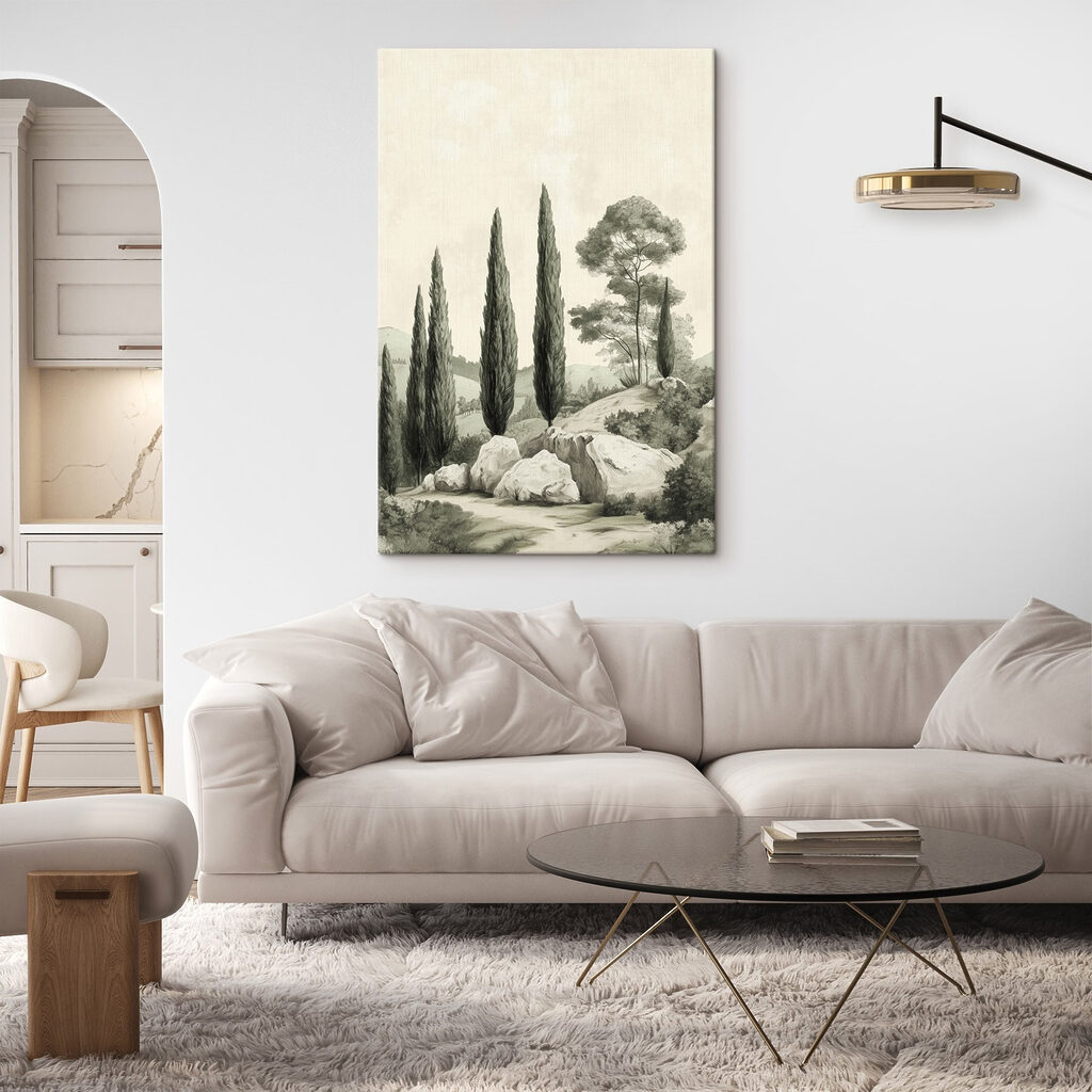 Ciprestes sobre rochas — interior 2