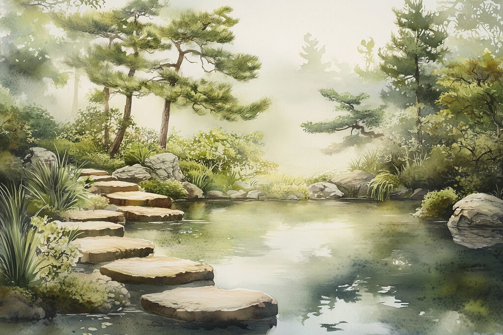 Passagem sobre o lago — design completo