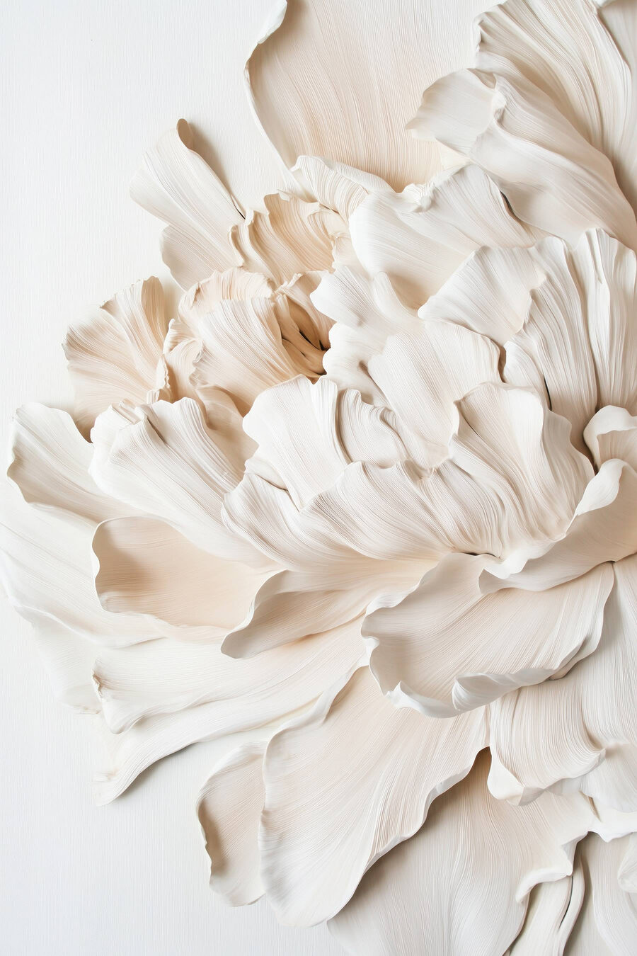 Flor creme ondulada — design completo