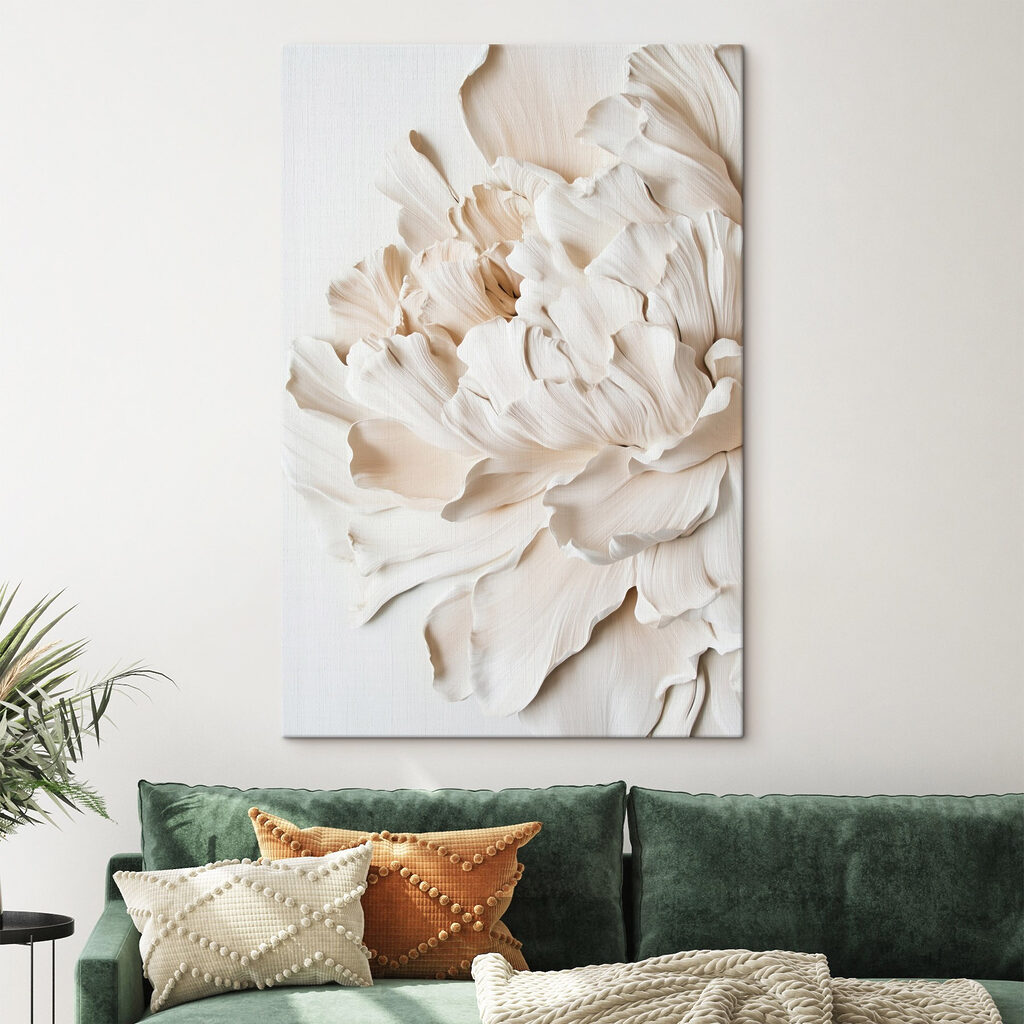 Flor creme ondulada — interior 1