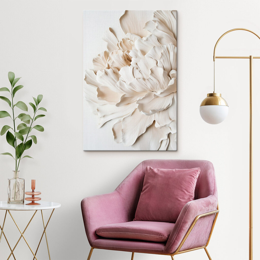 Flor creme ondulada — interior 2