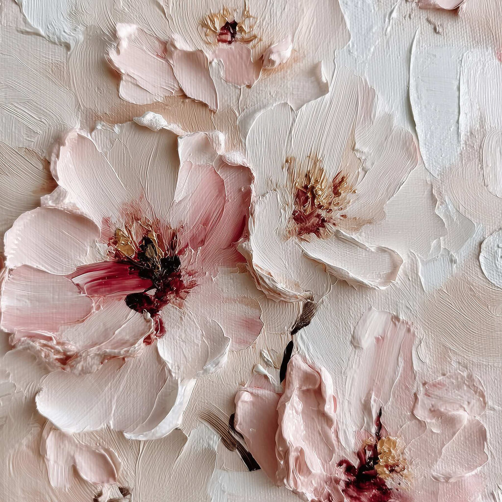 Flores em pinceladas — design completo