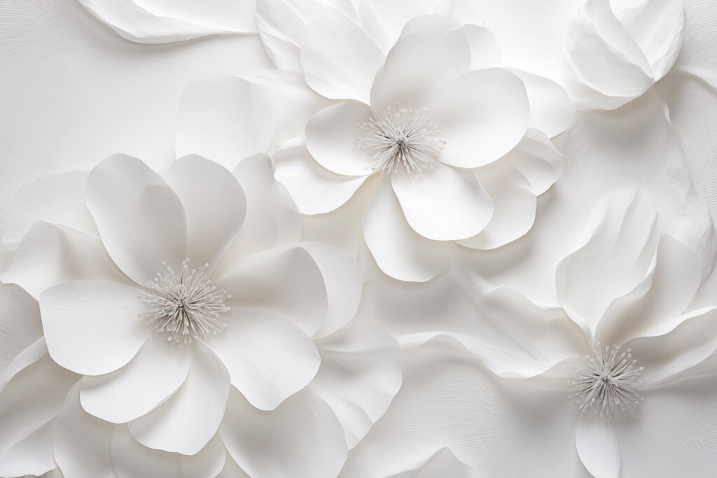 Flores brancas — design completo