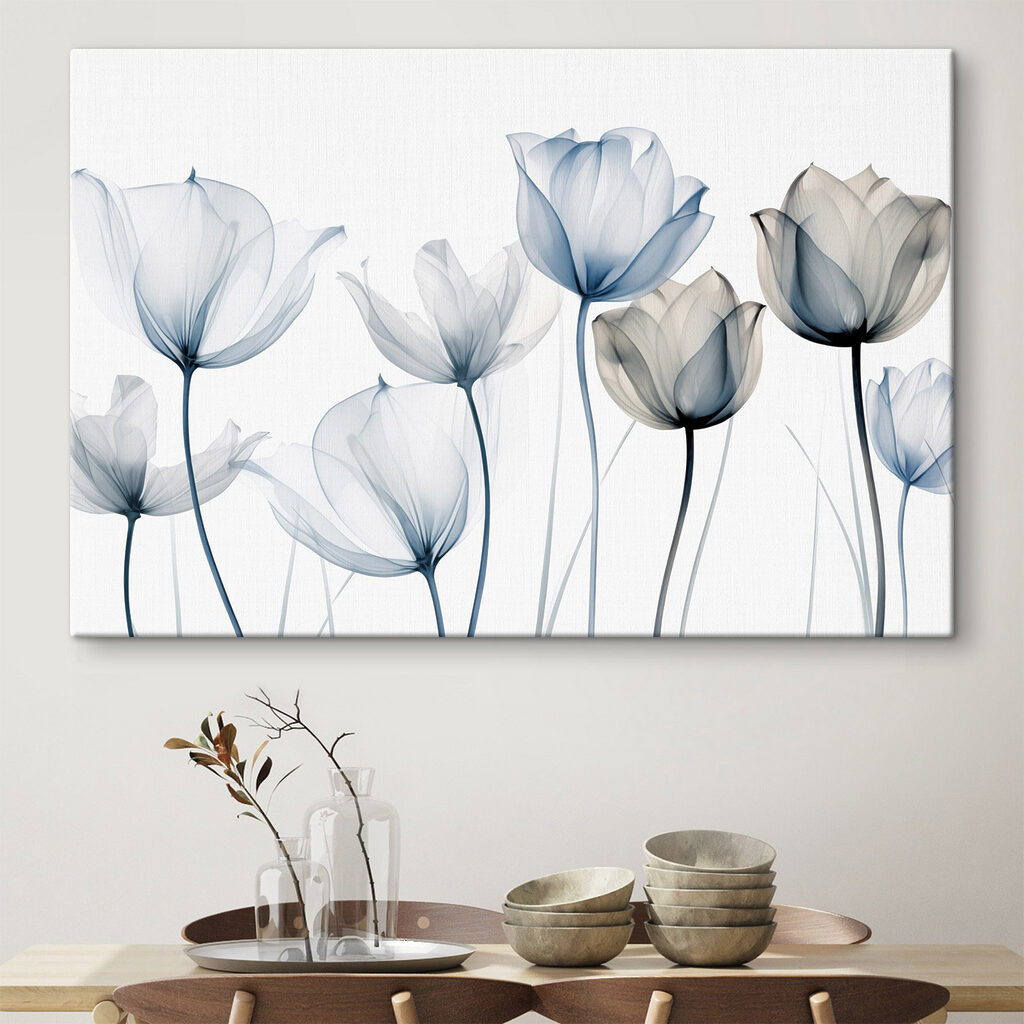 Tulipas azuis e cinzentas — interior 2