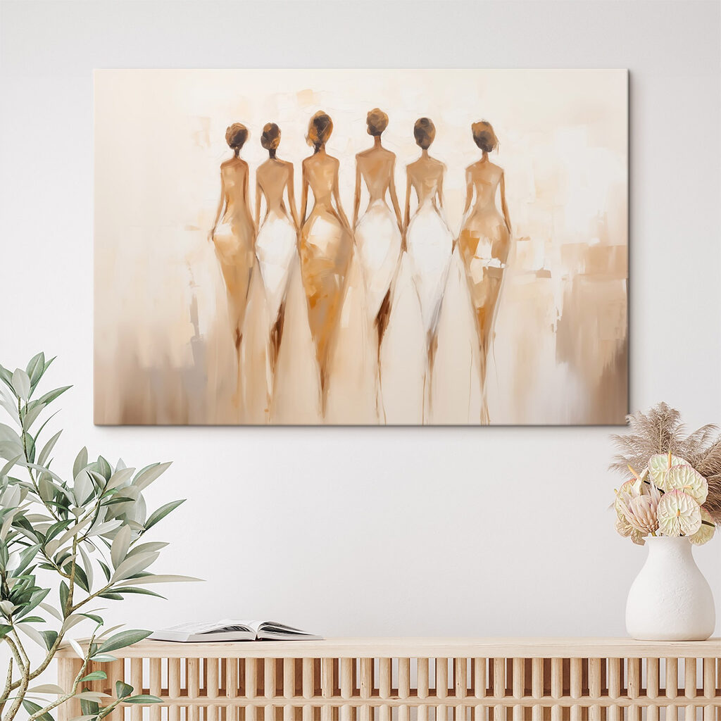 Mulheres de vestidos brancos — interior 1