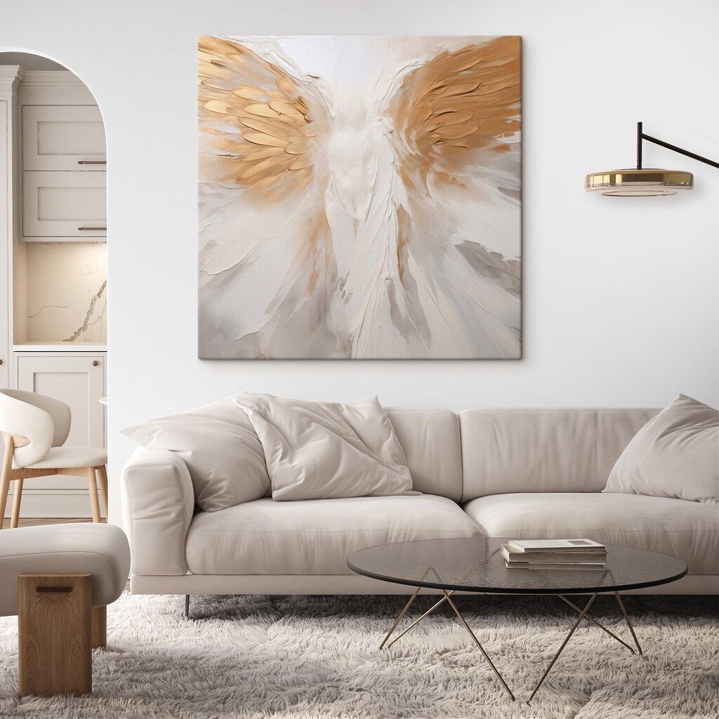 Asas de anjo douradas — interior 2