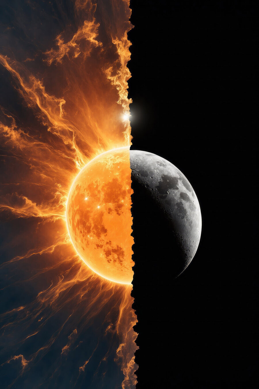 Sol encontra meia-lua — design completo