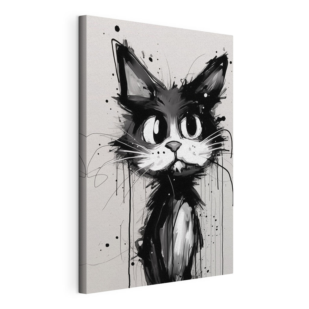 Olhos de gato, tela esticada e borda contínua